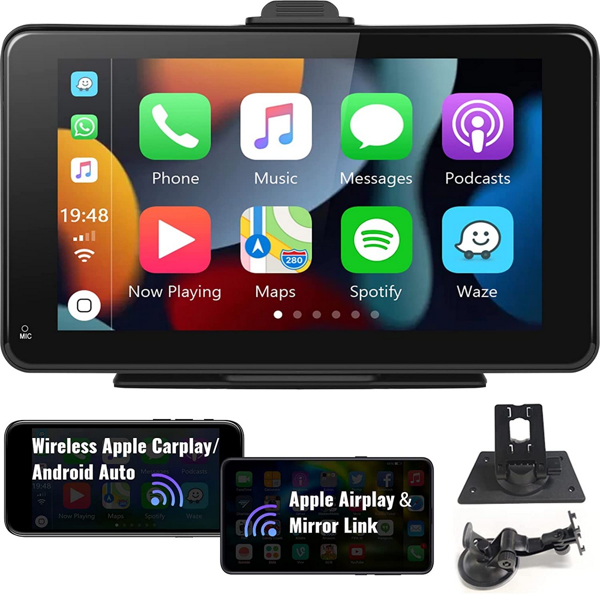 Monitor do auta s podporou Apple CarPlay a Android Auto