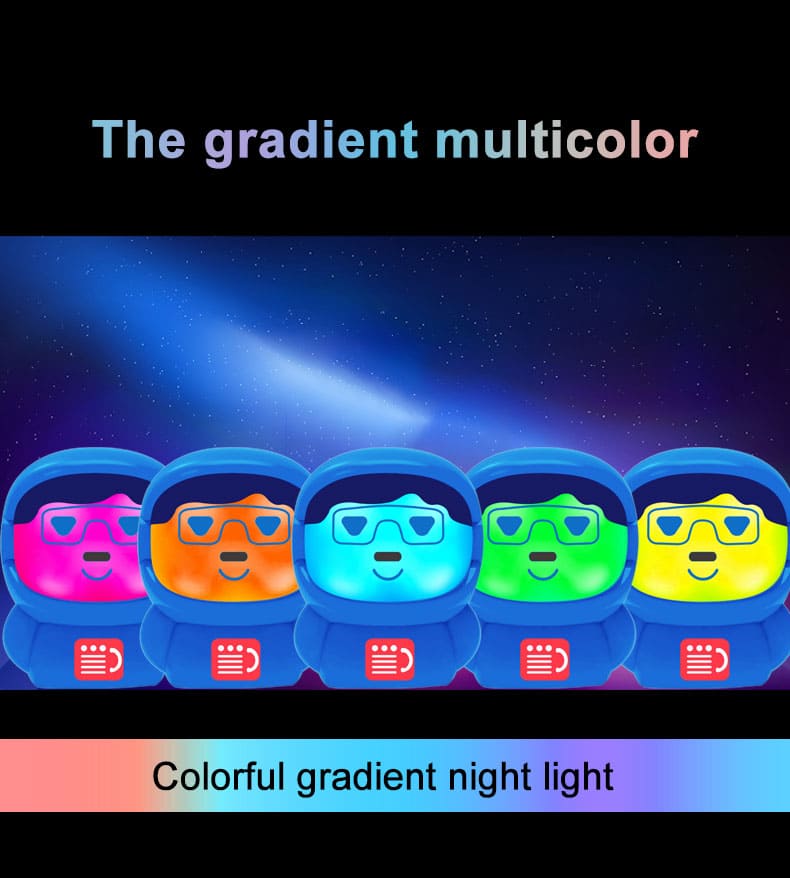 reproduktor bluetooth led gradient osvetlenie astronaut mini