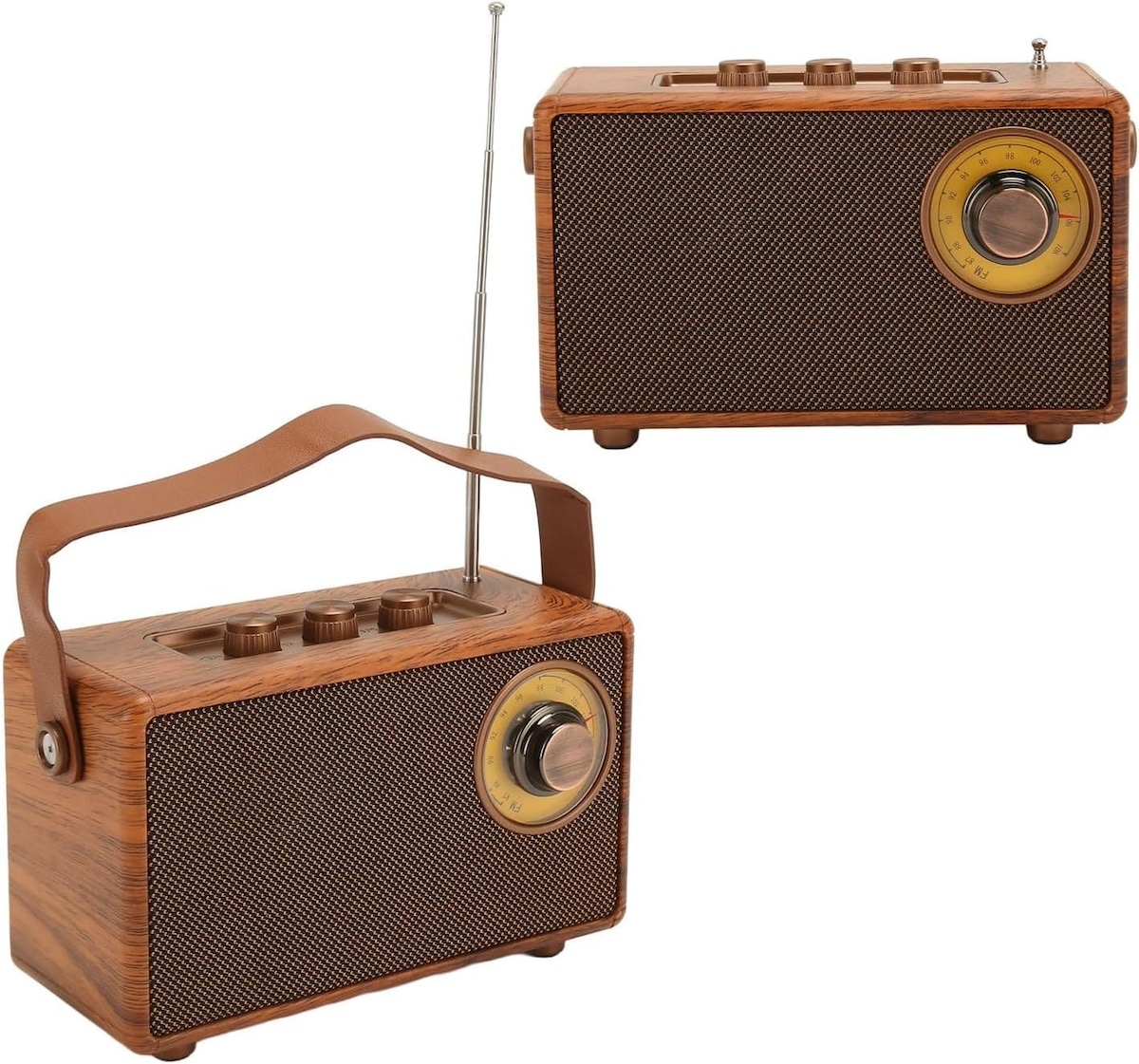 rádio mini male retro vintage dreveny styl