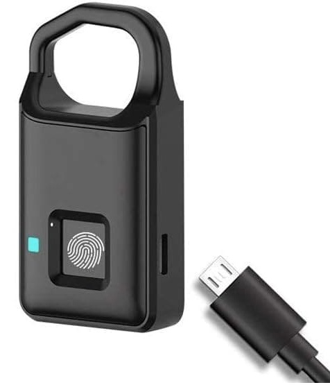 smart zámok s biometrickým odomykaním nabijateľný cez usb