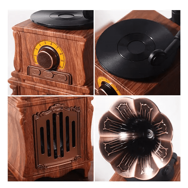 fonograf gramofon mini bluetooth vintage retro radio