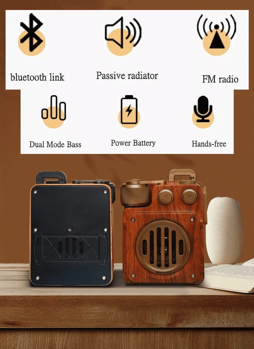 starý dizajn radio vintage retro dizajn dreveny