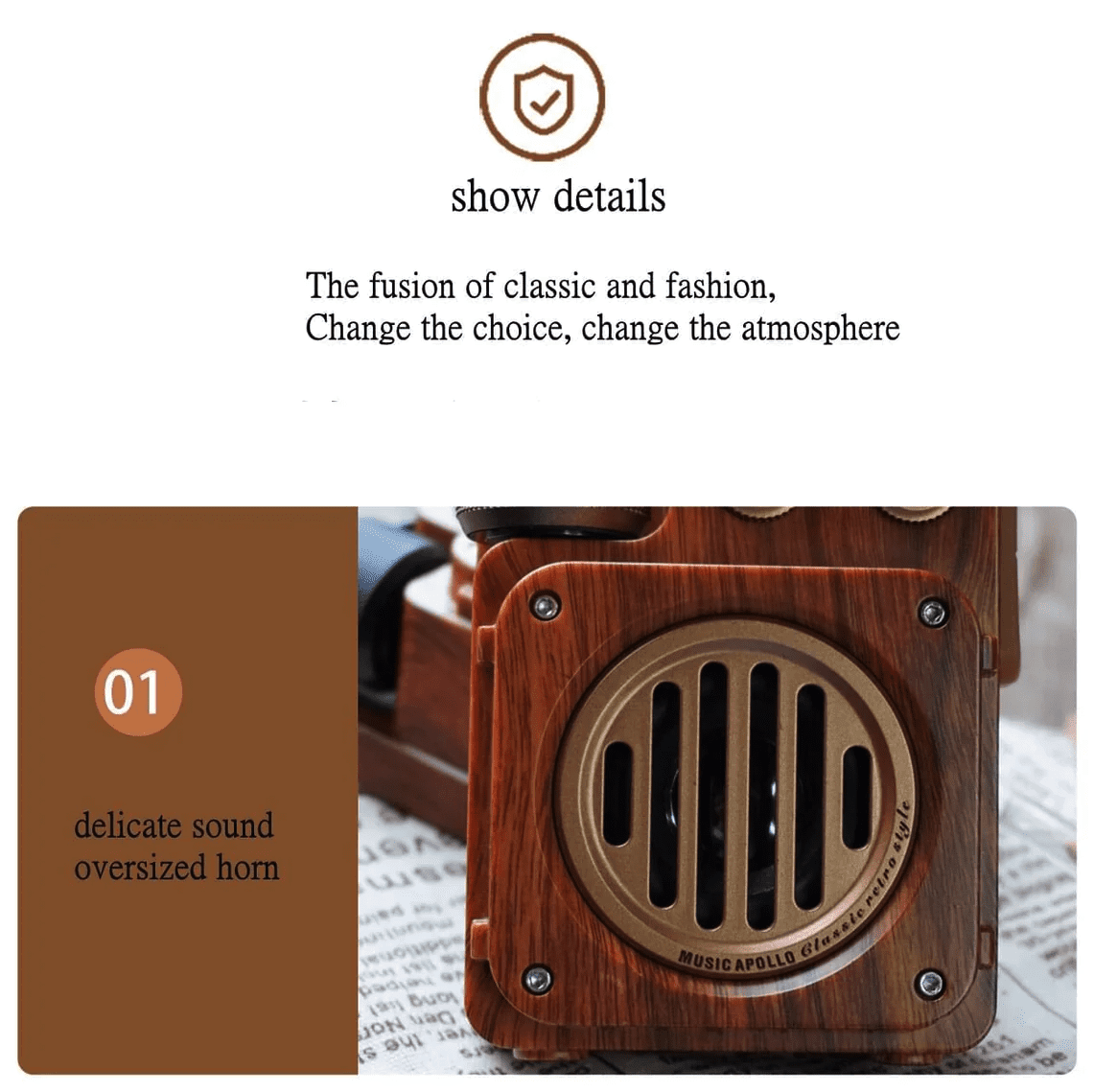 radio z dreva drevene vintage retro prijimac dizajn